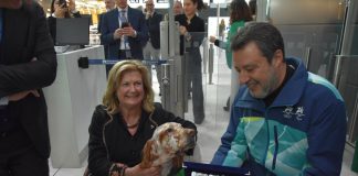 Al via il primo volo Aeroitalia con due cani di quasi 30 kg in cabina