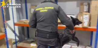 Droga, GdF scopre 1kg di hashish in pacco postale a Como