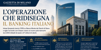 Intesa Sanpaolo lancia l’OPA su MPS