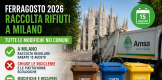 Ferragosto 2026 a Milano, raccolta rifiuti regolare